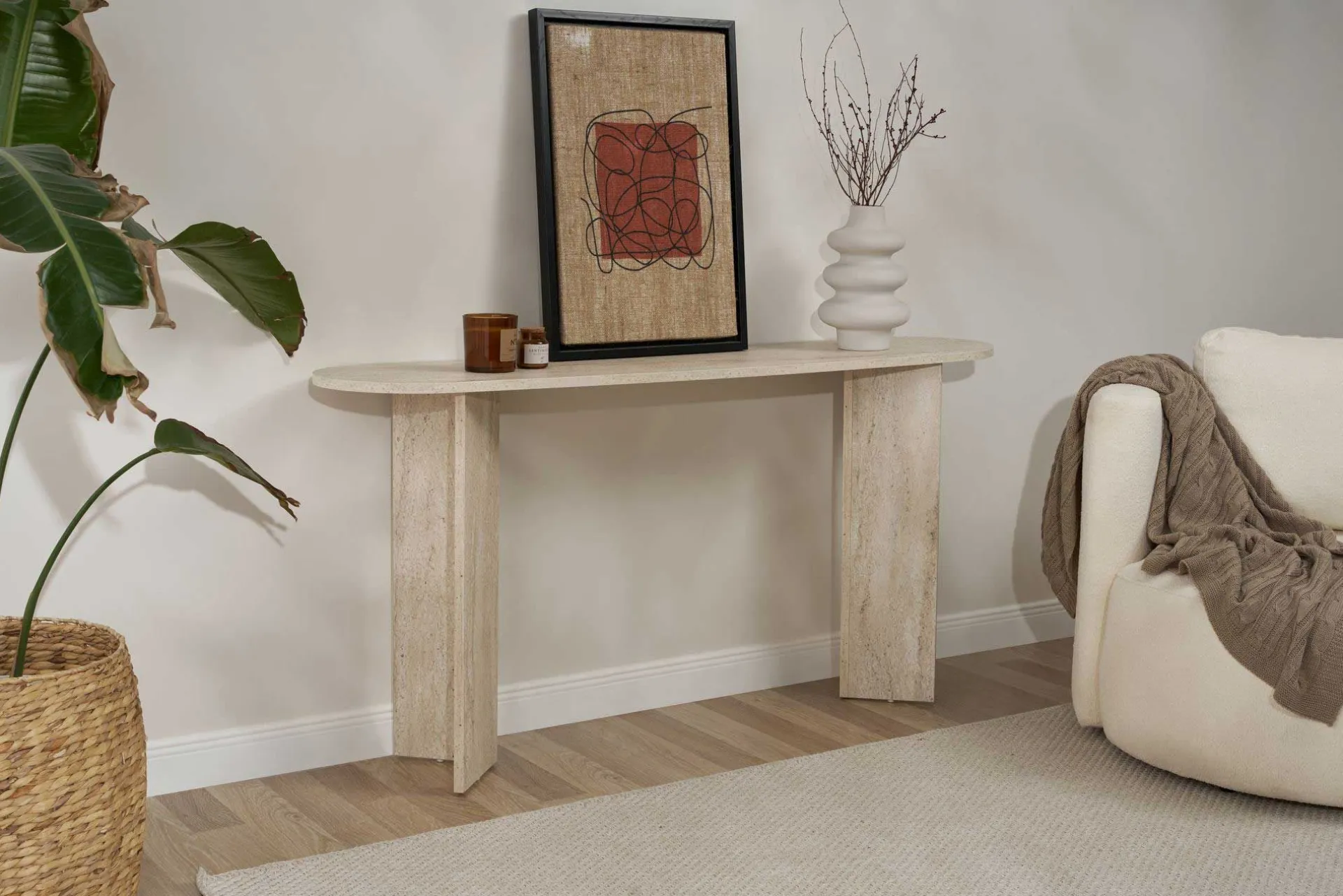 Emob Sira Sideboard | 100 % MELAMIN | Travertin