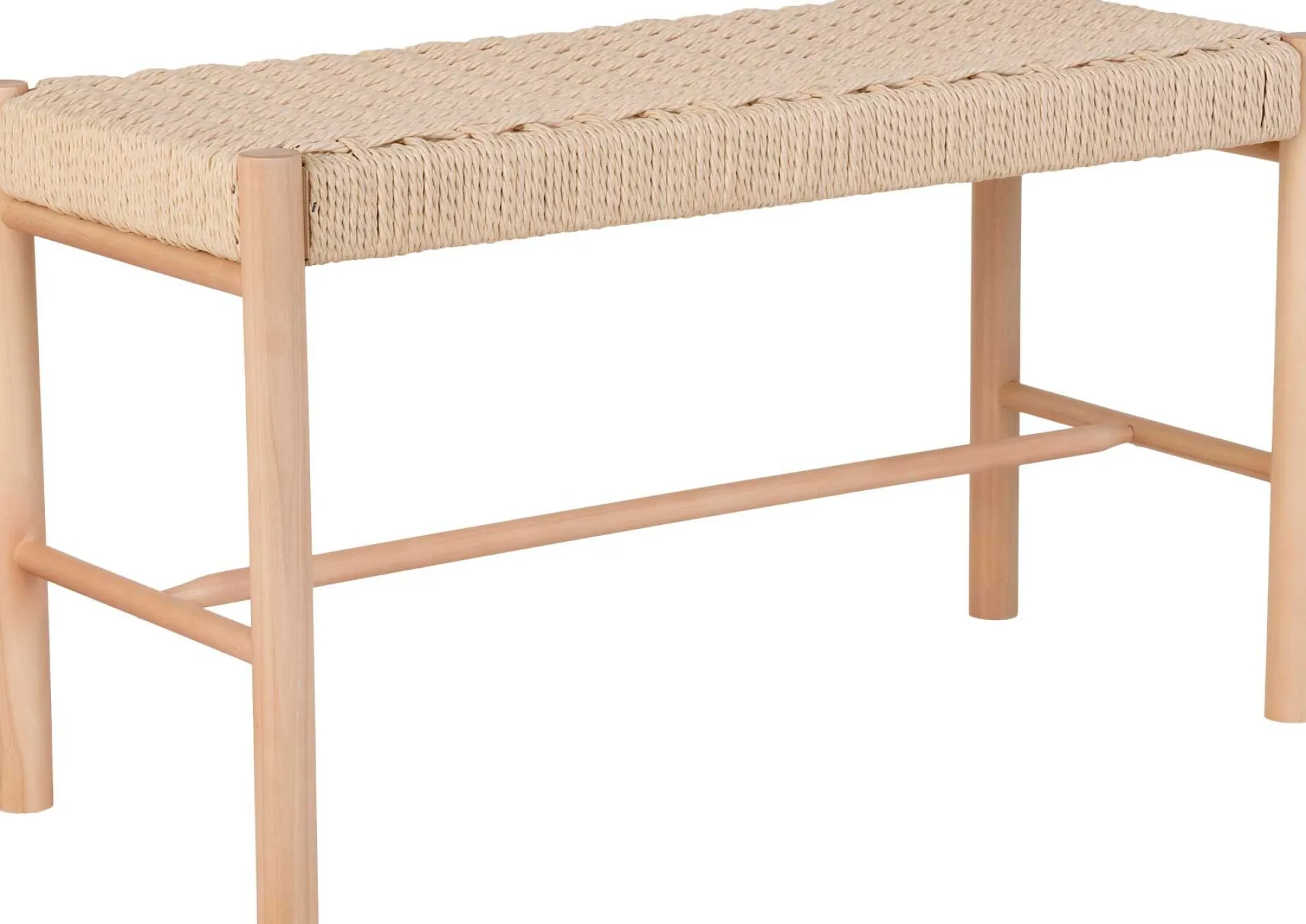 House Nordic Sitzbank aus geflochtenem Pappelholz 35x80x45 cm