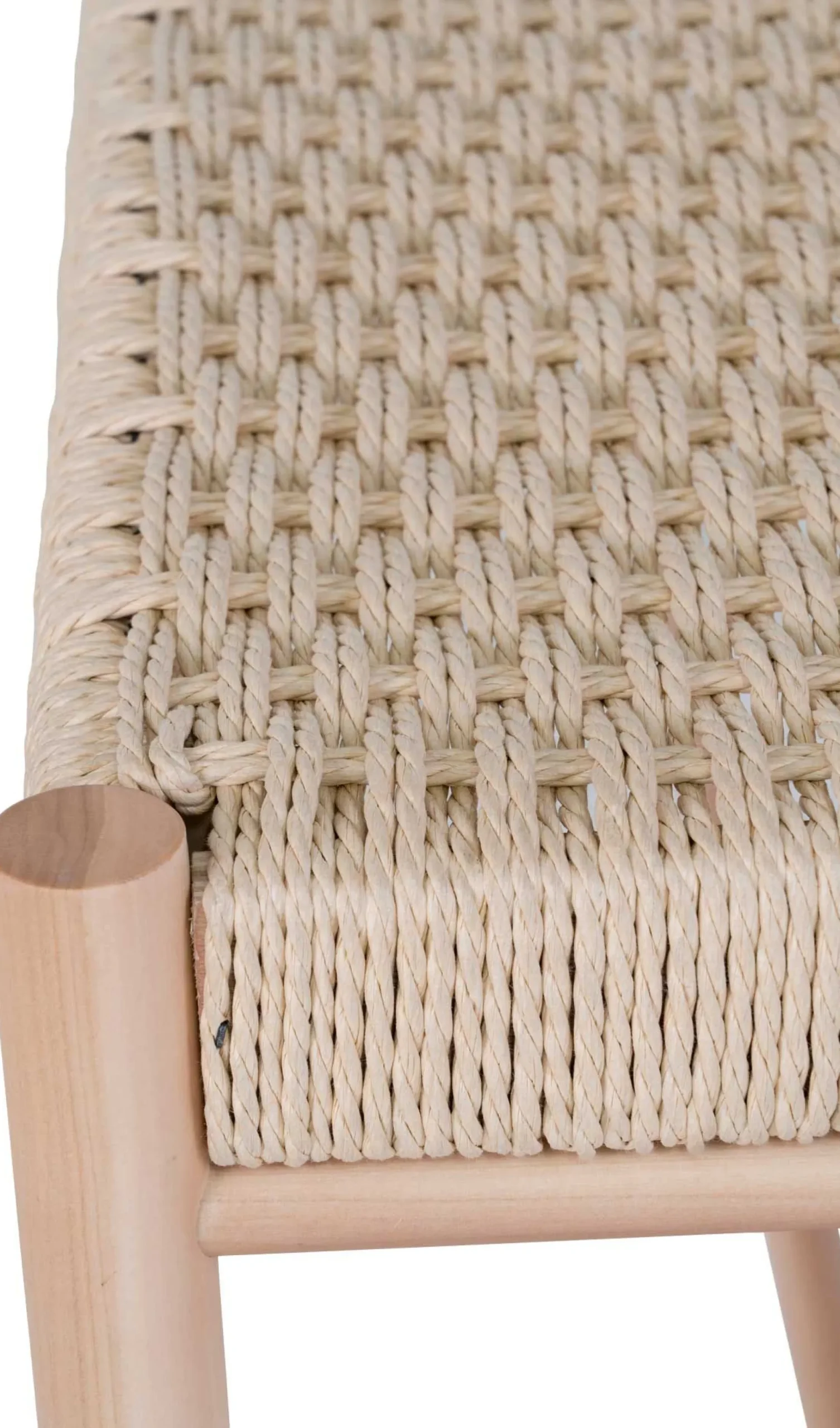 House Nordic Sitzbank aus geflochtenem Pappelholz 35x80x45 cm