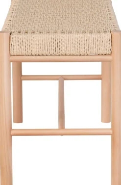 House Nordic Sitzbank aus geflochtenem Pappelholz 35x80x45 cm