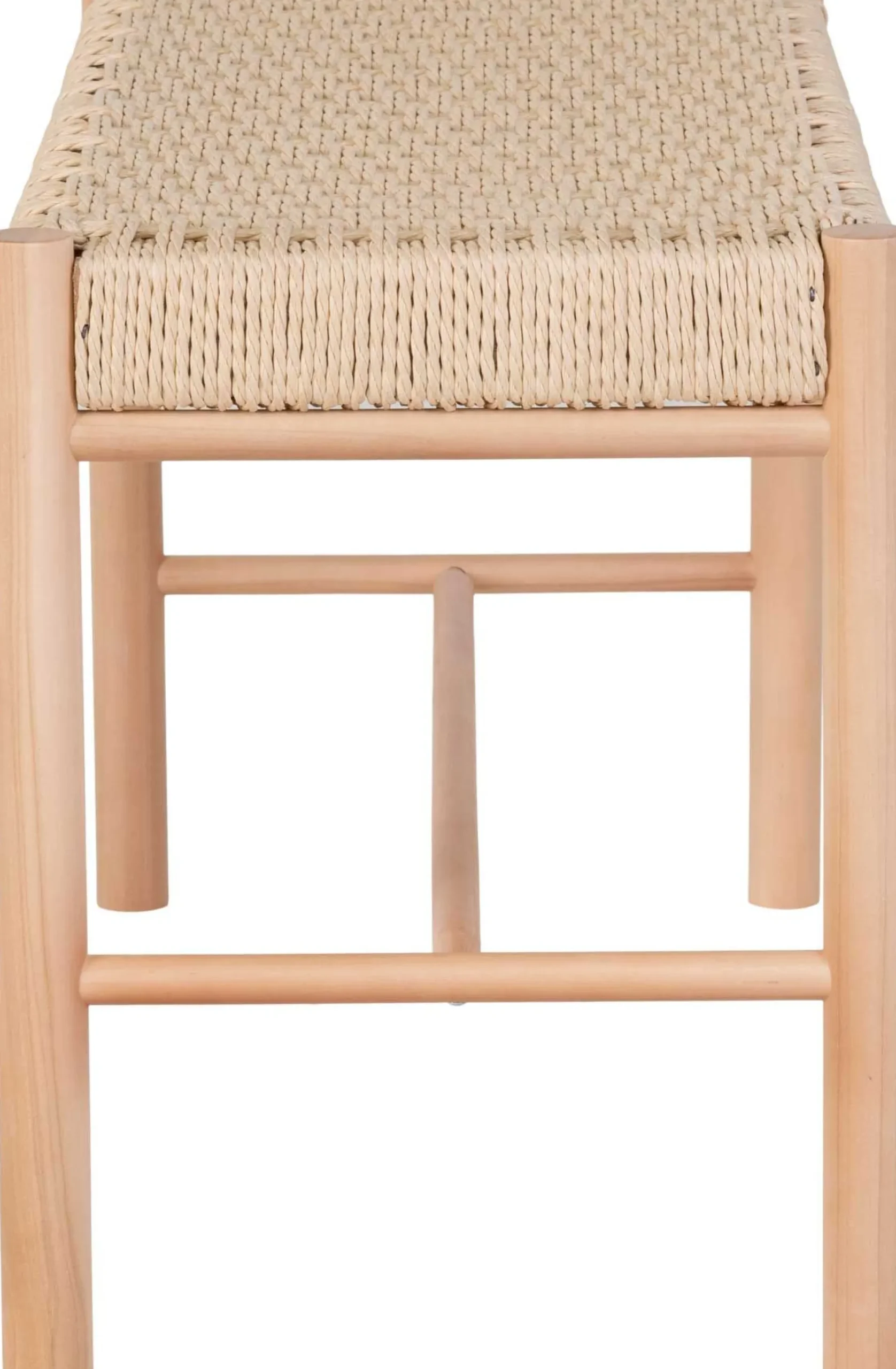 House Nordic Sitzbank aus geflochtenem Pappelholz 35x80x45 cm
