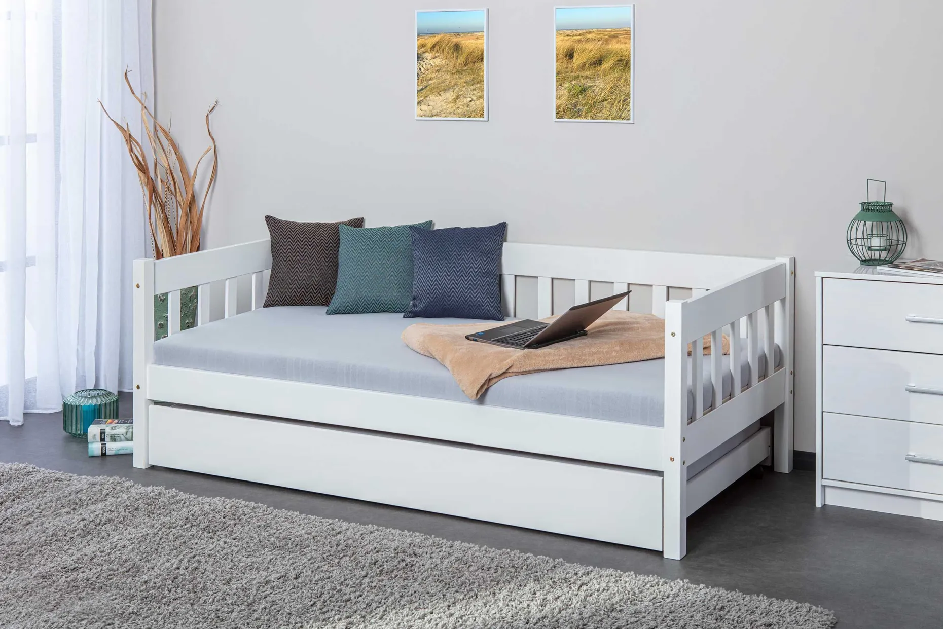 Sitzbett Sarco 90x200 - weiß