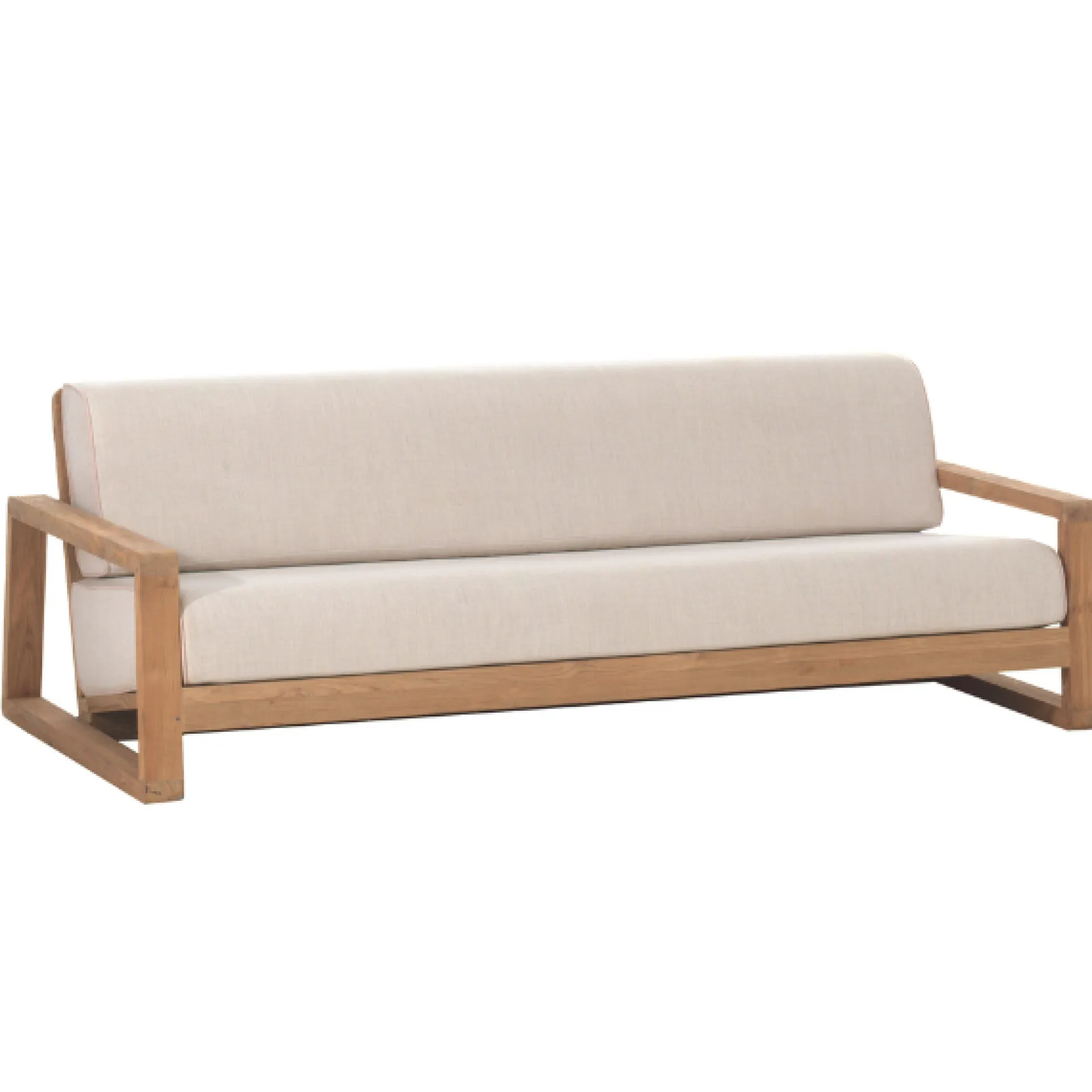 Gescova 3-Sitzer-Bank London - Teakholz, 200x98x68 cm, Beige-Braun