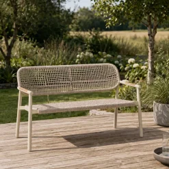 Gescova 2-Sitzer Gartenbank Midleton - Aluminium sand - 143x69x80cm