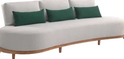 Gescova 3-Sitzer Gartensitzplatz Mezzeluna von - Teak & Écru Olefin