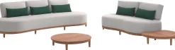 Gescova 3-Sitzer Gartensitzplatz Mezzeluna von - Teak & Écru Olefin