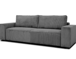 PGS 3-Sitzer Sofa Josh - 239x86x85cm - mit Stauraum - farbener gerippter Samt