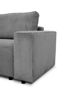 PGS 3-Sitzer Sofa Josh - 239x86x85cm - mit Stauraum - farbener gerippter Samt