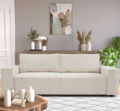 PGS 3-Sitzer Sofa Josh - 239x86x85cm - mit Stauraum - gerippter Samt
