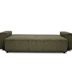 PGS 3-Sitzer Sofa Josh - 239x86x85cm - mit Stauraum - khaki Rippensamt