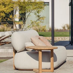 Gescova 3-Sitzer-Sofa Ruby - Teakholz & Polyester - 215x95x80cm -