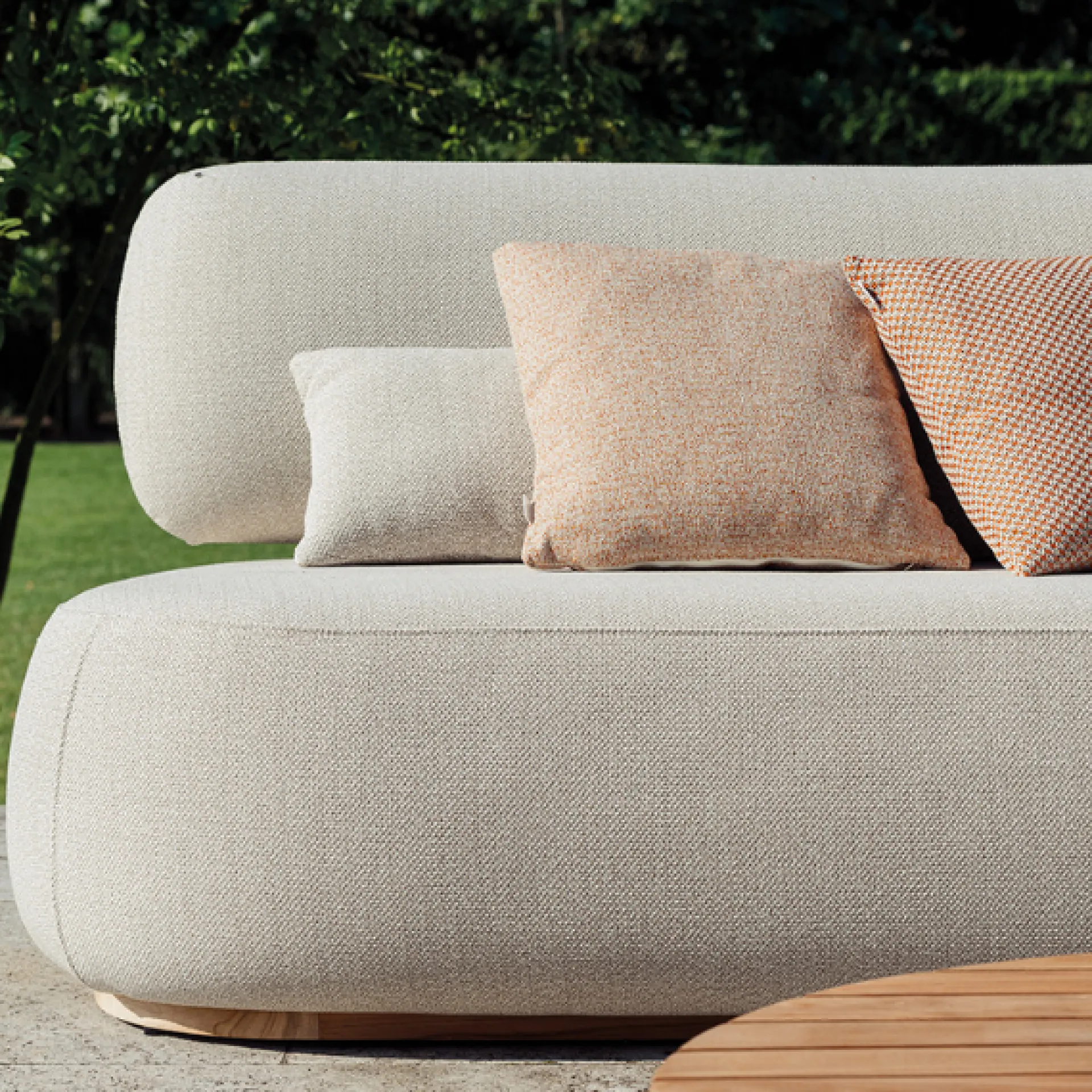 Gescova 3-Sitzer-Sofa Ruby - Teakholz & Polyester - 215x95x80cm -