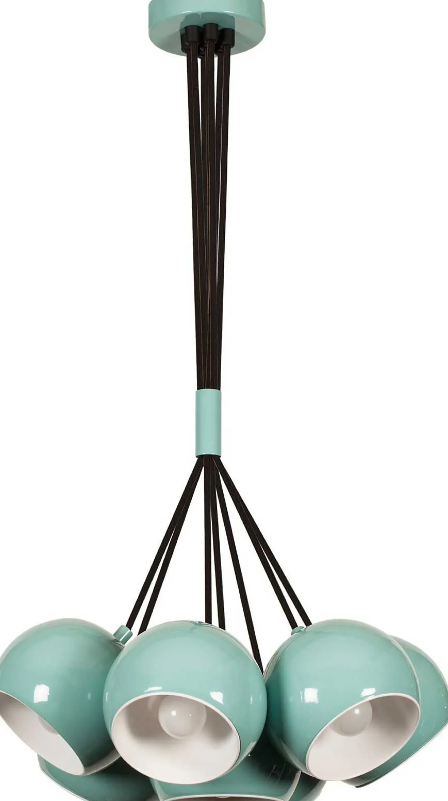 Emob Sivani Kronleuchter | METALLGEHÄUSE | Türkis, Weiß