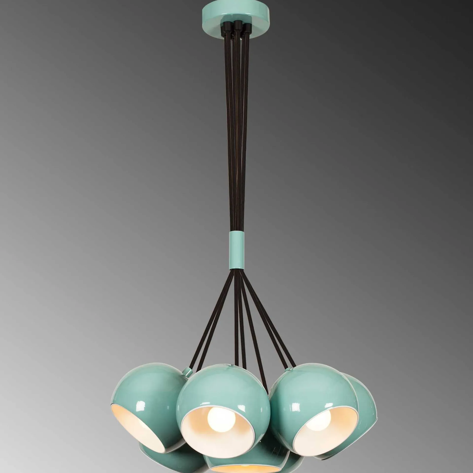 Emob Sivani Kronleuchter | METALLGEHÄUSE | Türkis, Weiß