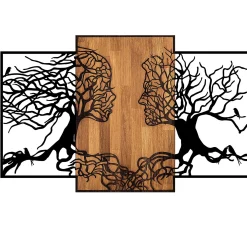 Emob Skyler Dekoratives Wandaccessoire aus Holz | Holz & Metall | 125 x 3 x 79 cm