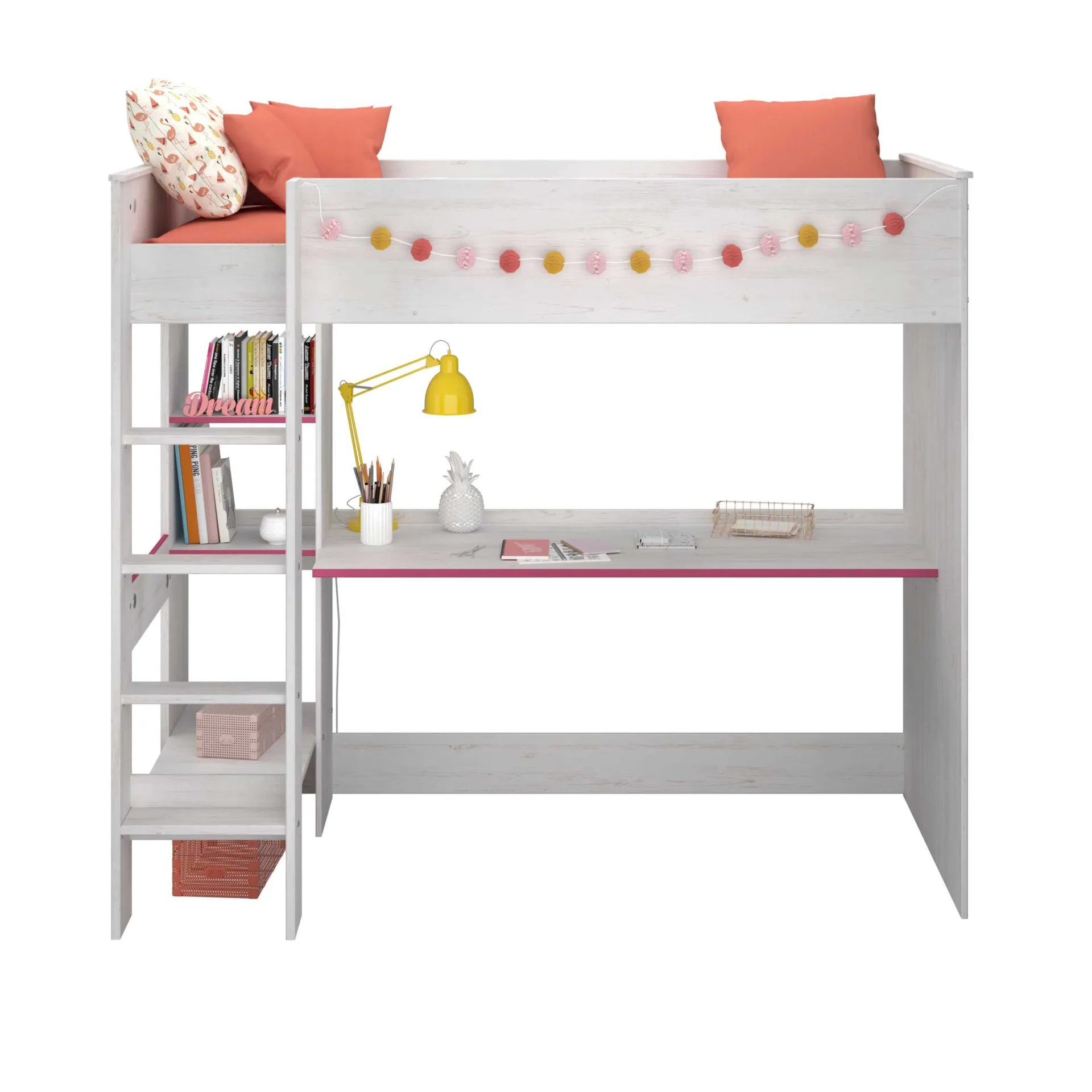 Kinder Parisot Smoozy Kinderzimmer-Set | Hochbett und Kleiderschrank |