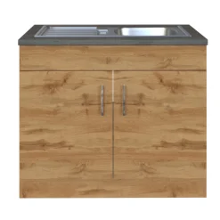 Held Sockelschrank Sorrella 100cm 2 Türen - Eiche/Beton