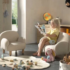 Kinder Vipack Sofagarnitur für Kinder Rocky - Bouclé-Stoff