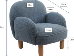 Kinder Vipack Sofa-Set für Kinder Rocky - er Bouclé-Stoff