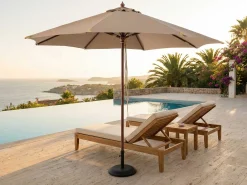 Gescova Sonnenschirm Joplin teak - Ø350cm - - robustes Olefin