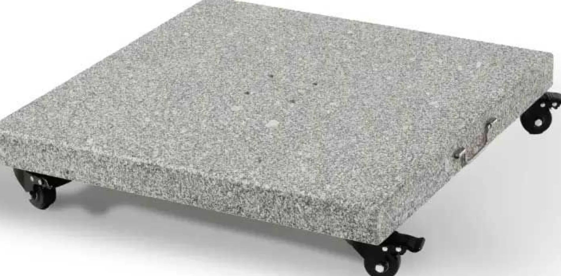 Gescova Sonnenschirmsockel Miami - Granit mit Rollen - 60x60x12 cm - Hell