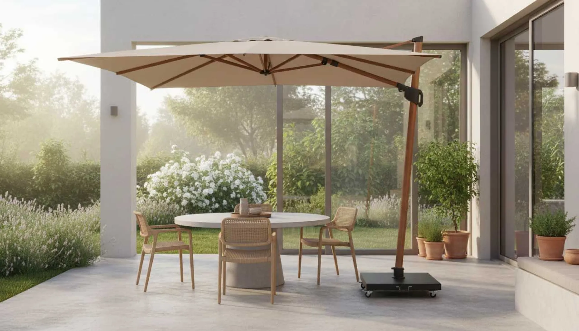 Gescova Sonnenschirm Tampa 300x400 cm Aluminium Beige