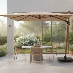 Gescova Sonnenschirm Tampa 300x400 cm Aluminium Beige