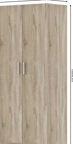 Sonoma Aufbewahrungsschrank Mike 80cm | 2 Türen | H180 x B80 x T42 cm