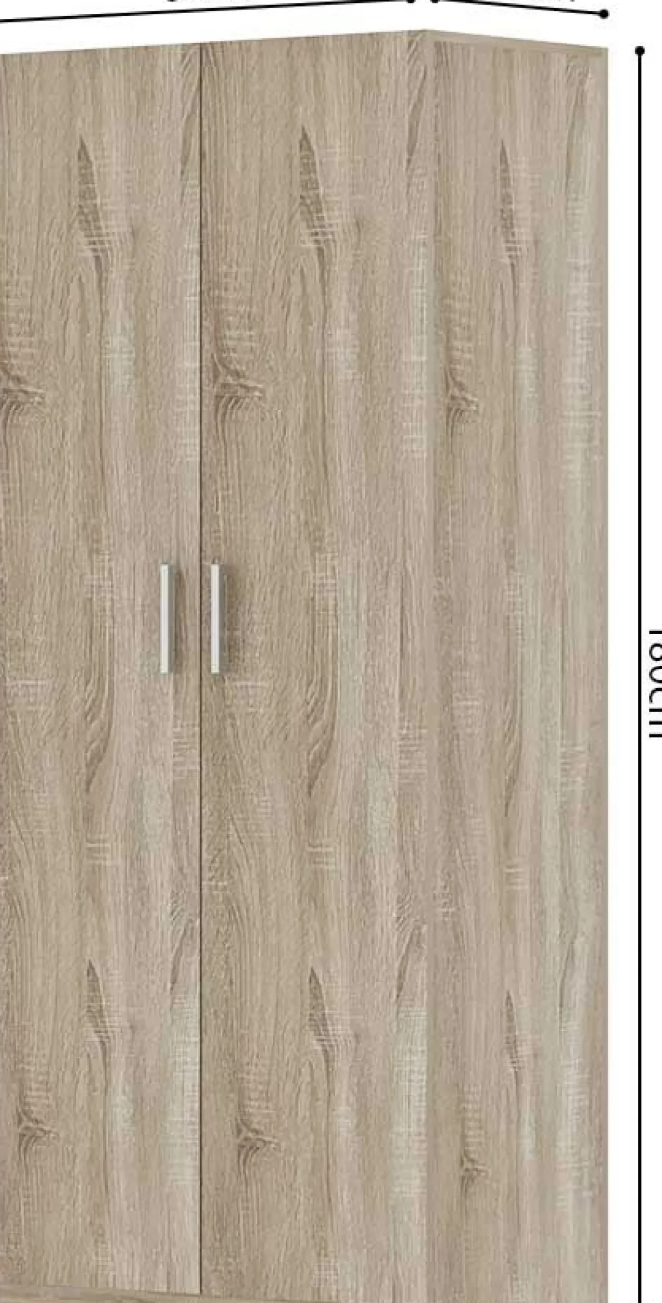 Sonoma Aufbewahrungsschrank Mike 80cm | 2 Türen | H180 x B80 x T42 cm