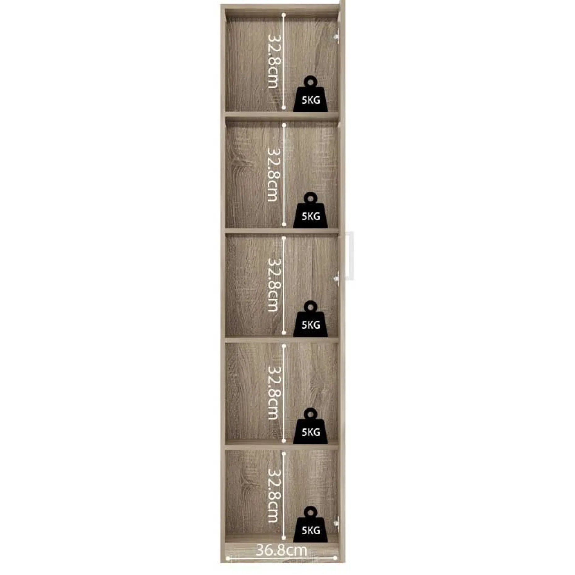 Sonoma Lagerschrank Mike | 1-türig | 180x40x42cm