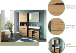 Xonox Spiegel Canu - basaltgrau & Holzoptik - 63x73x16 cm