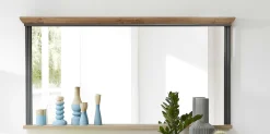 Emob Spiegel Samine 142x74cm mit Ablage - Graphit/Eiche