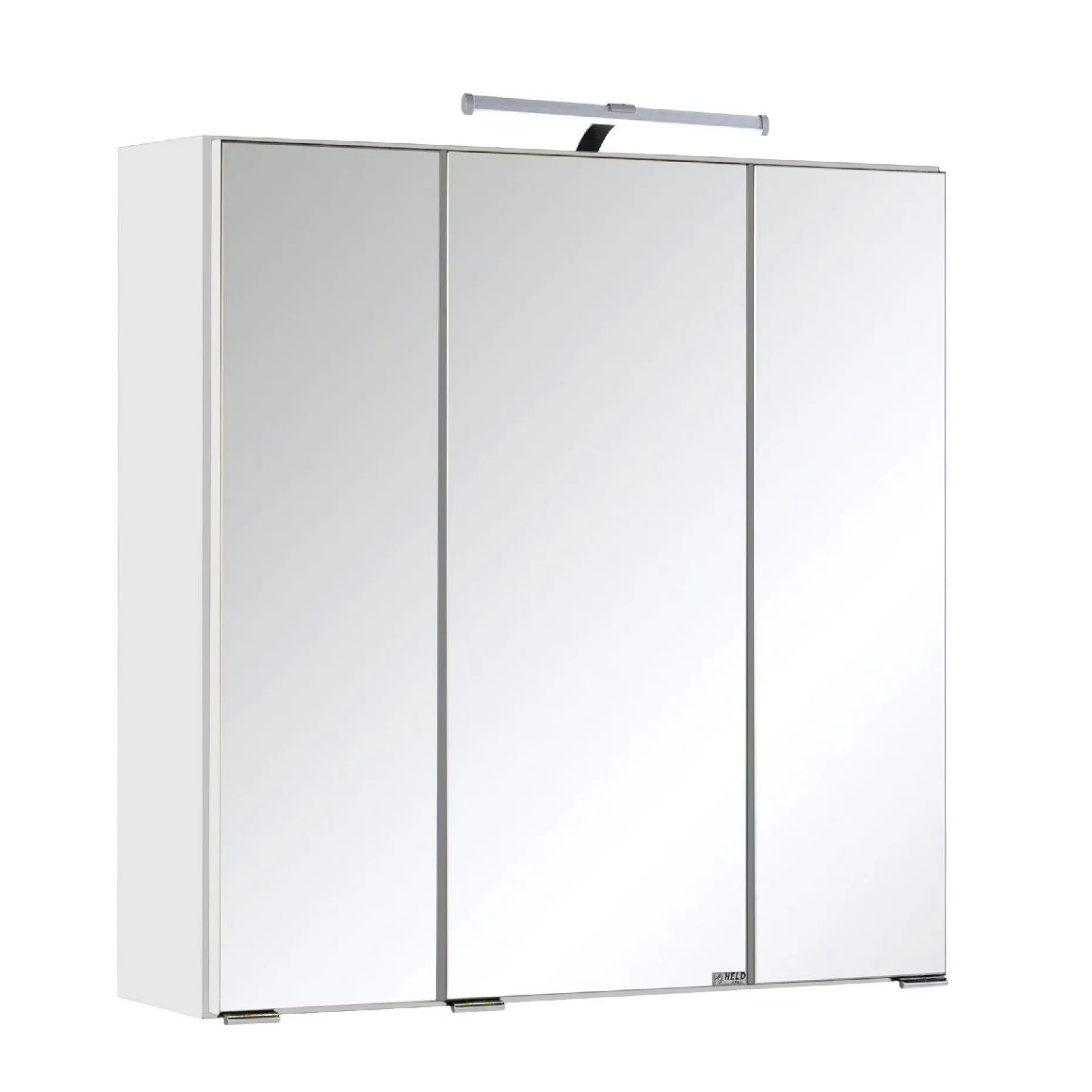Spiegelschrank Bobbi 60cm Modell 2 3 Türen und led Beleuchtung - weiß