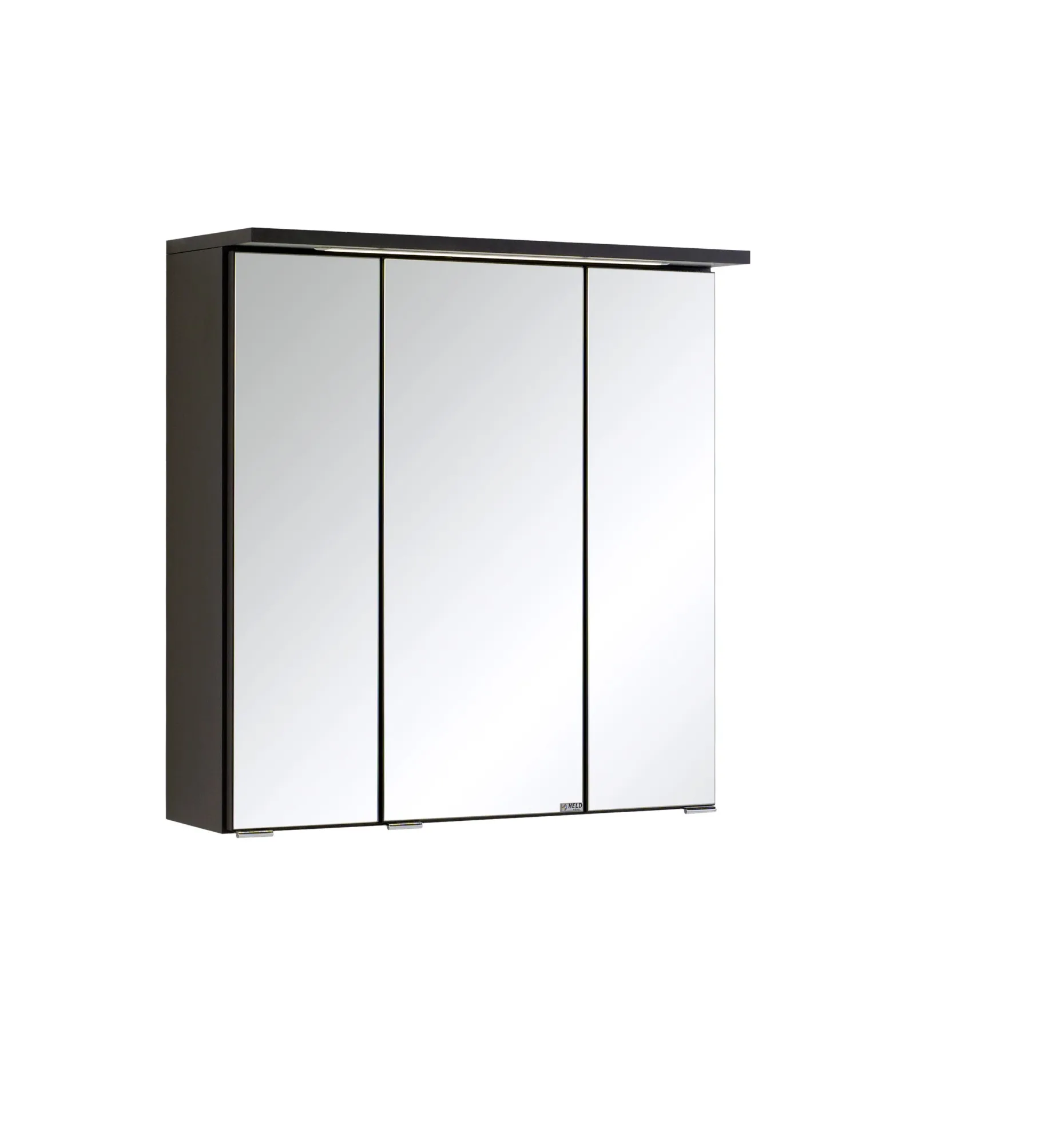 Spiegelschrank Bobbi 60cm Modell 1 3 Türen und LED-Beleuchtung - graphit
