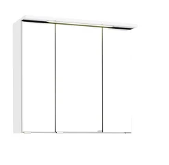 Spiegelschrank Bobbi 70cm Modell 1 3 Türen und LED-Beleuchtung - weiß