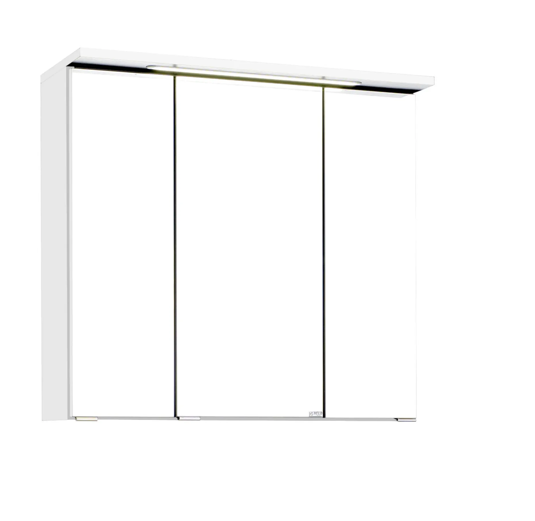 Spiegelschrank Bobbi 70cm Modell 1 3 Türen und LED-Beleuchtung - weiß