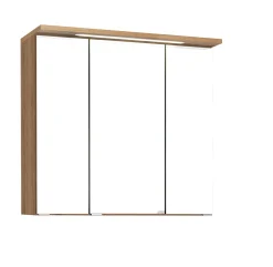 Spiegelschrank Bobbi 70cm Modell 1 3 Türen und led Licht - Eiche