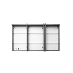 Spiegelschrank Bobbi 120cm Modell 1 3 Türen und LED-Beleuchtung - graphit