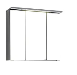 Spiegelschrank Bobbi 70cm modell 1 3 türen und led beleuchtung - graphit