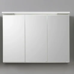 Spiegelschrank Bobbi 90cm Modell 1 3 Türen und LED-Beleuchtung - weiß