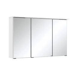 Spiegelschrank Bobbi 100cm Modell 1 3 Türen und LED-Beleuchtung - weiß