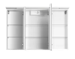 Spiegelschrank Bobbi 100cm Modell 1 3 Türen und LED-Beleuchtung - weiß