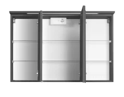 Spiegelschrank Bobbi 100cm modell 1 3 türen und led beleuchtung - graphit