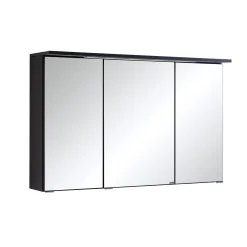 Spiegelschrank Bobbi 100cm modell 1 3 türen und led beleuchtung - graphit