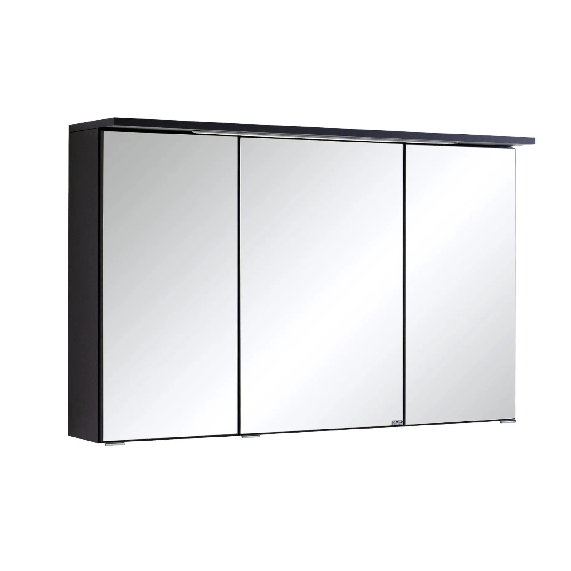 Spiegelschrank Bobbi 100cm modell 1 3 türen und led beleuchtung - graphit