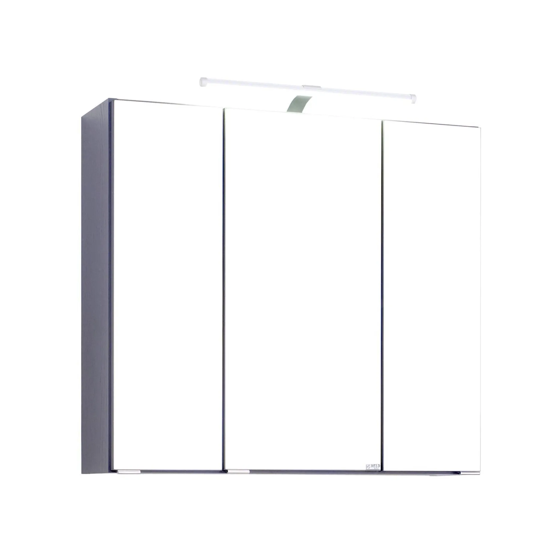 Spiegelschrank Bobbi 70cm Modell 2 3 Türen und led Beleuchtung - graphit