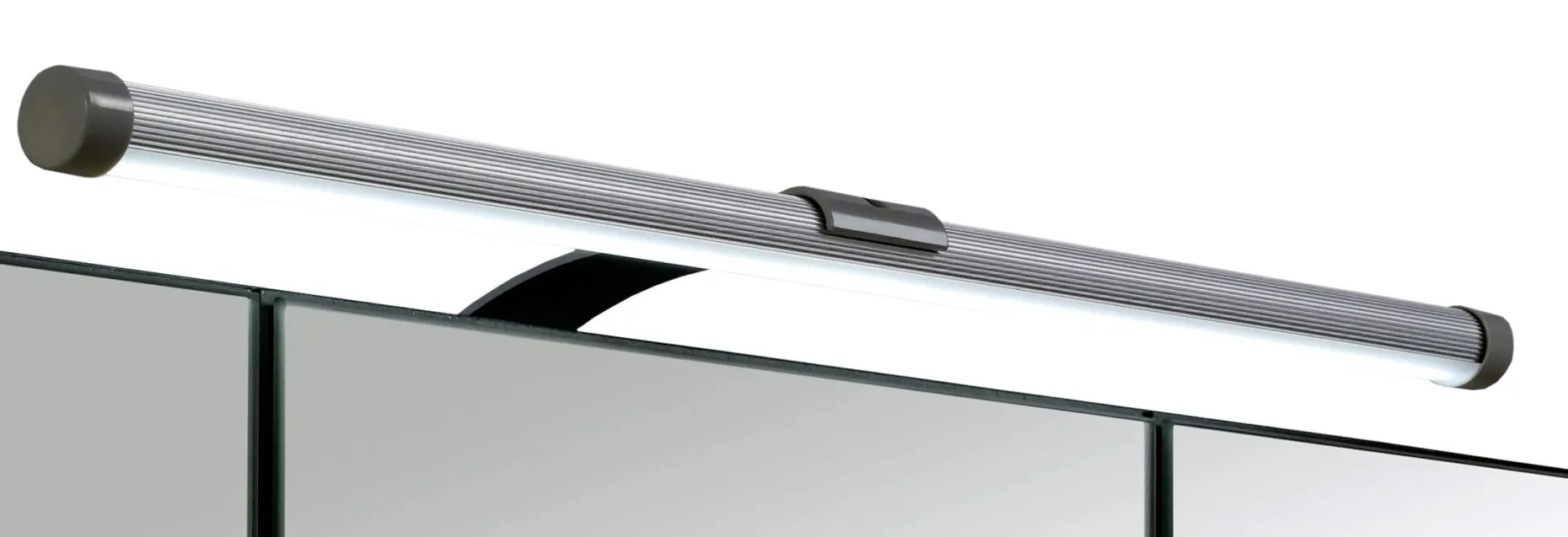 Spiegelschrank Bobbi 120cm Modell 2 3 Türen und led Beleuchtung - graphit