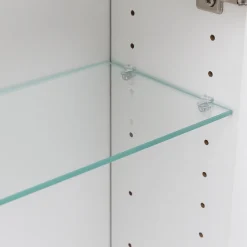 Spiegelschrank Bobbi 120cm Modell 2 3 Türen und led Beleuchtung - Eiche