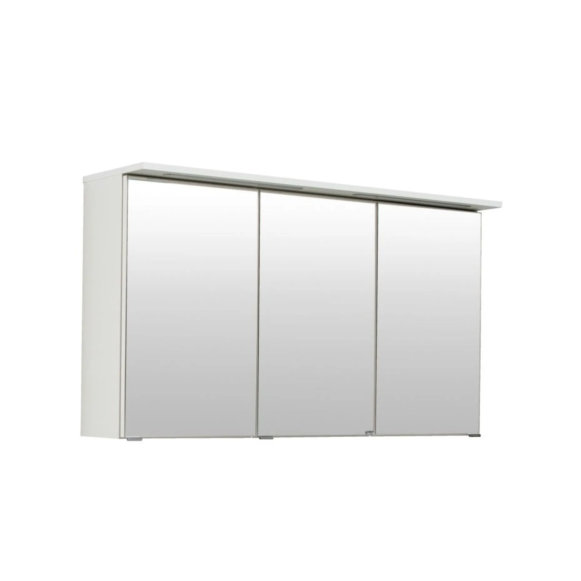 Spiegelschrank Bobbi 120cm Modell 1 3 Türen und LED-Beleuchtung - weiß