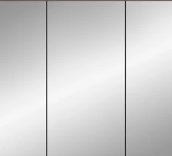 Spiegelschrank Canu Xonox - basaltgrau mit Holz-Detail - 80x73x21 cm